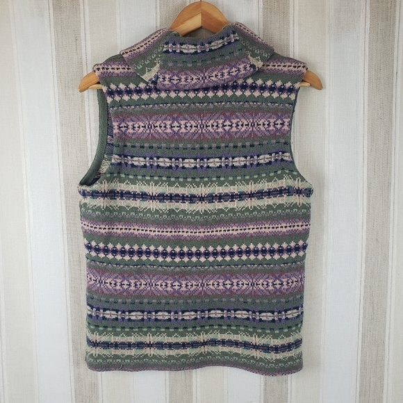 Chaps Southwestern‎ Knit Sweater Vest Cardigan Size Small - Picture 11 of 11
